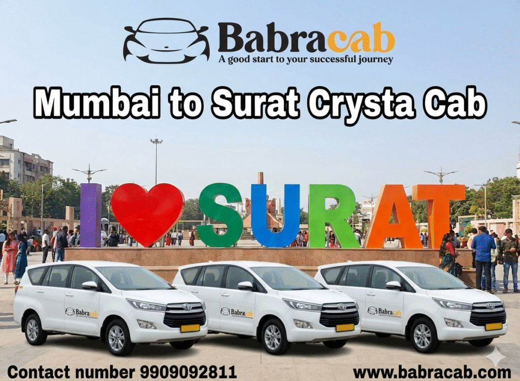 Mumbai to Surat Crysta Cab